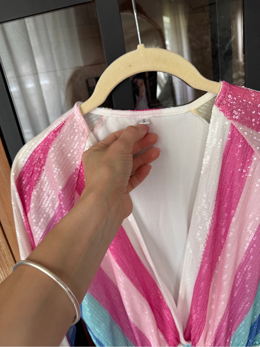 Sequined romper lover taylor swift unicorn pastel striped rainbow Gabrielle - Picture 6 of 9